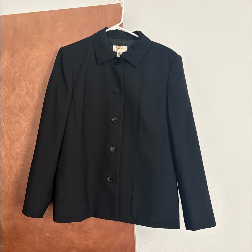 Talbots Black Blazer Structured Suit Jacket